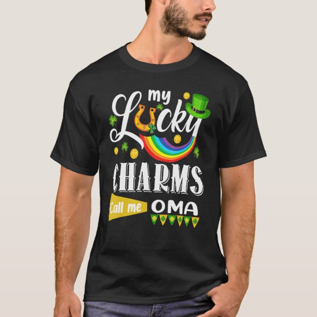 Camiseta Meus Charmes Sortudos Me Chamam De Dia de São Patr (Frente)