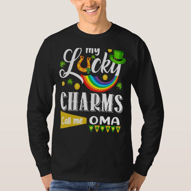 Camiseta Meus Charmes Sortudos Me Chamam De Dia de São Patr (Frente)