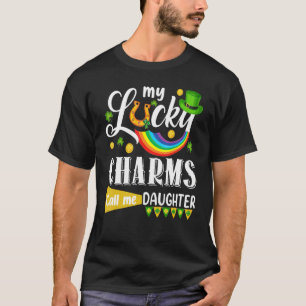 Camiseta Meus Charmes Sortudos Me Chamam De Filha São Patri