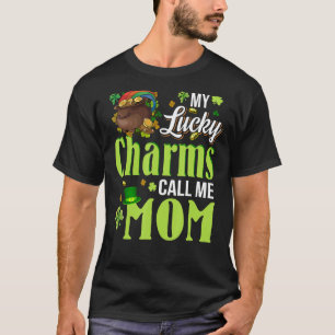 Camiseta Meus Charmes Sortudos Me Chamam De Mãe Dia de São