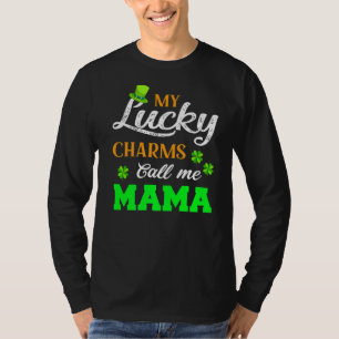 Camiseta Meus Charmes Sortudos Me Chamam De Mãe Rua Legal.