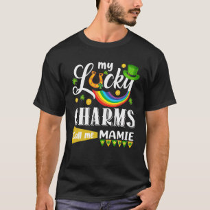 Camiseta Meus Charmes Sortudos Me Chamam De Mamie Dia de S