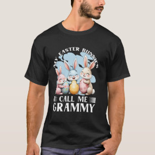 Camiseta Meus coelhinhos de Páscoa me chamam de Avó Vovó Mu