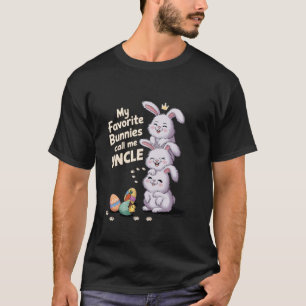 Camiseta Meus Coelhinhos Favoritos Me Chamam de Tio Três Co