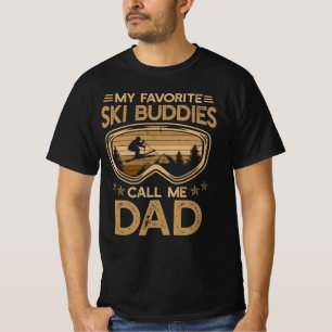 Camiseta Meus Companheiros de Esqui Me Chamam de Papai