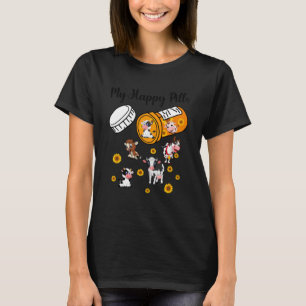Camiseta Meus comprimidos felizes vacas fofas bezerras