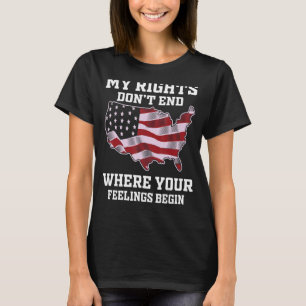 Camiseta Meus Direitos Não Acabam Onde Seus Sentimentos Com