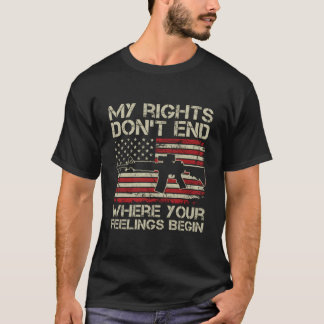 Camiseta Meus Direitos Não Terminam Onde Seus Sentimentos C