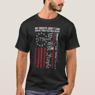 Camiseta Meus direitos não terminam onde seus sentimentos c