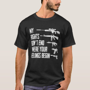 Camiseta Meus direitos não terminam onde seus sentimentos c