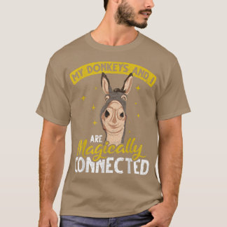 Camiseta Meus Donkeys E Eu Estamos Magicamente Conectados F