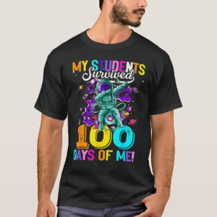 Camiseta Meus Estudantes Sobreviveram 100 Dias Do Meu Astro