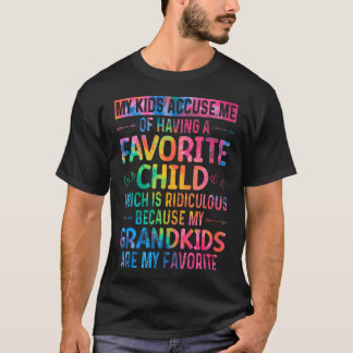 Camiseta Meus Filhos Me Acusam De Ter Um Filho Favorito Avô