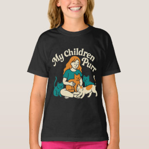 Camiseta Meus Filhos Ronronam