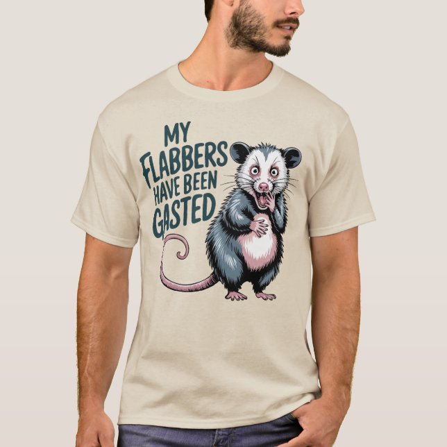 Camiseta meus flabbers foram desperdiçados Gambá (Frente)
