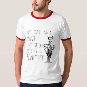 Camiseta Meus gato e eu decidimos permanecer dentro - o