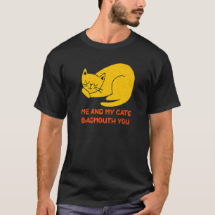 Camiseta Meus Gatos Falam Mal de Você Humor de Mãe de Gato