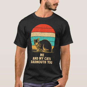 Camiseta Meus Gatos Falam Mal de Você Humor de Mãe de Gato
