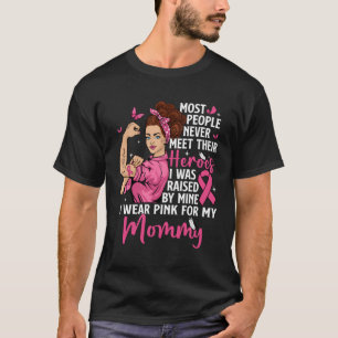 Camiseta Meus Heroínas Eu Visto K Para Minha Mamãe Cancer D