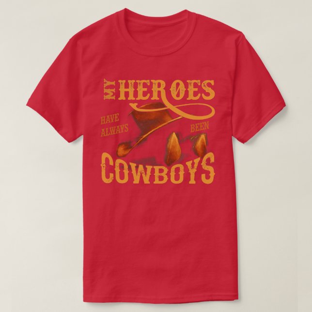 Camiseta Meus Heróis Sempre Foram Cowboys (Frente do Design)