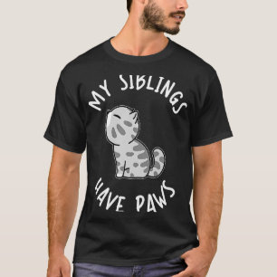 Camiseta Meus Irmãos Têm Patas E Penas Puramente Gato