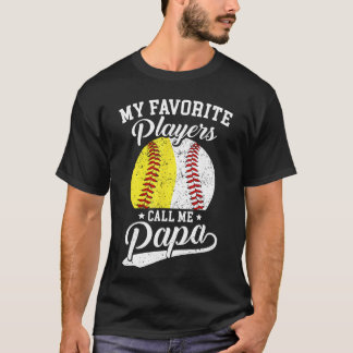Camiseta Meus Jogadores de Beisebol Softbol Favoritos Me Ch
