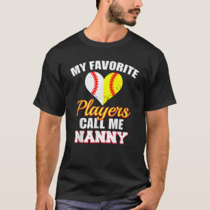 Camiseta Meus Jogadores Favoritos Me Chamam De Babá Basebal
