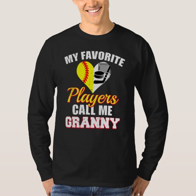Camiseta Meus Jogadores Favoritos Me Chamam de Granny Softb (Frente)