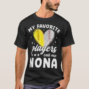 Camiseta Meus Jogadores Favoritos Me Chamam de Nona Softbol