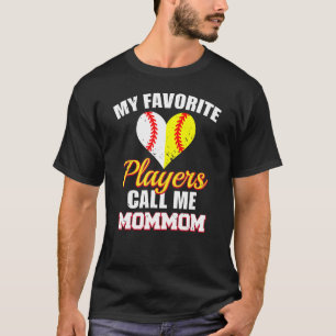 Camiseta Meus Jogadores Favoritos Me Chamam Mãe Baseball So