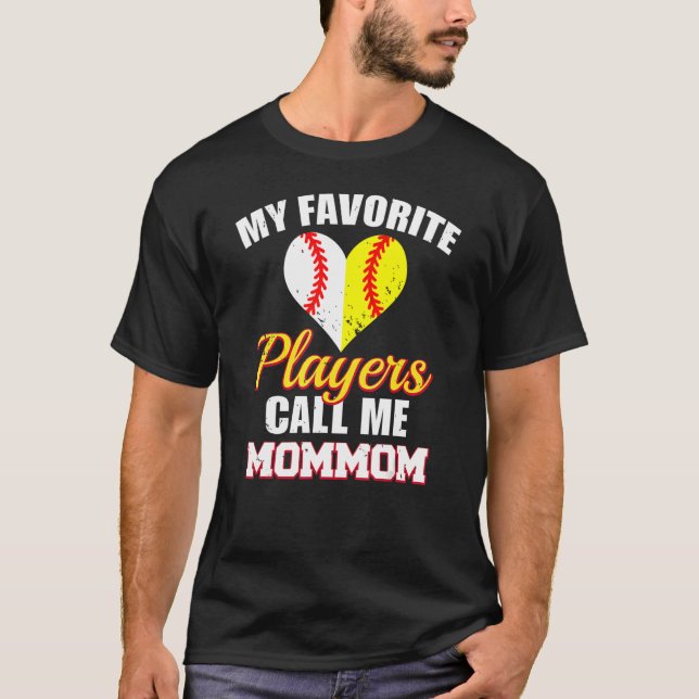 Camiseta Meus Jogadores Favoritos Me Chamam Mãe Baseball So (Frente)