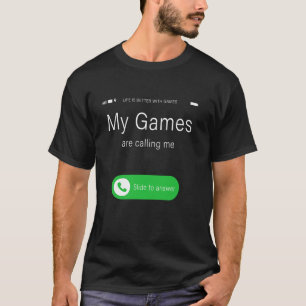 Camiseta Meus Jogos Me Chamam De Crianças Adultas Engraçada