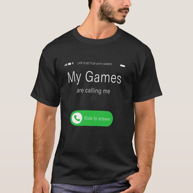 Camiseta Meus Jogos Me Chamam De Crianças Adultas Engraçada (Frente)