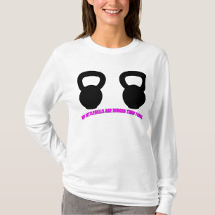 Camiseta "Meus kettlebells são mais grandes do que seu"