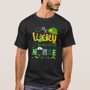 Camiseta Meus Lucky Charms Me Chamam de Enfermeira Feliz Di