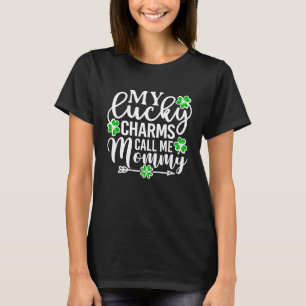 Camiseta Meus Lucky Charms Me Chamam de Mamãe Dia de São