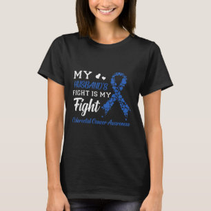 Camiseta Meus Maridos Combatem É Minha Luta Contra O Cancer