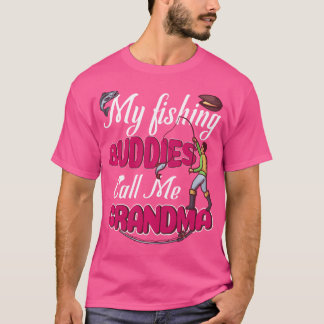 Camiseta Meus Melhores Amigos De Pesca Me Chamam De Avó Par