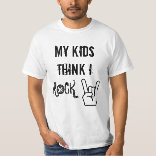 Camiseta Meus miúdos pensam o t-shirt da rocha de I