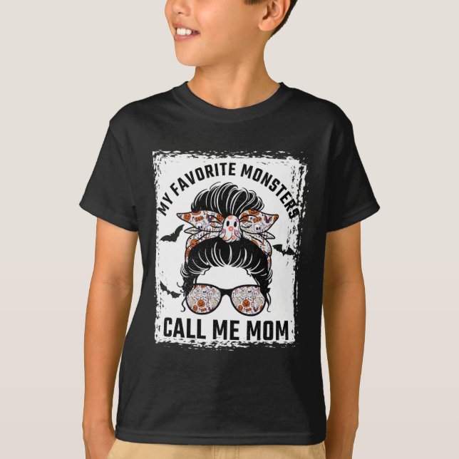 Camiseta Meus Monstros Favoritos Me Chamam Mamãe, Manda Mãe (Frente)