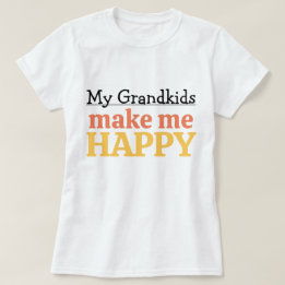 Camiseta Meus Netos Me Fazem Feliz Citação Vovó Vovô