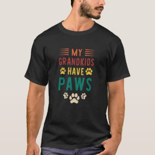 Camiseta Meus netos têm patas cachorro engraçado gato avó a