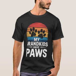 Camiseta Meus Netos Têm Patas Cachorro Gato Animal Avô
