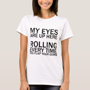 CAMISETA MEUS OLHOS ESTÃO AQUI... ROLLING TODA VEZ QUE VOC