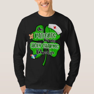 Camiseta Meus Pacientes São Meus Charmes Sortudos Enfermeir