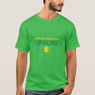Camiseta Meus Pais Me Encontraram Em Um King Cake Mardi Brt