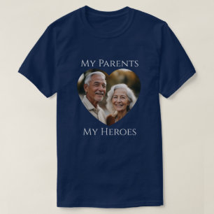 Camiseta Meus Pais (são) Meus Heróis - Foto para Adultos