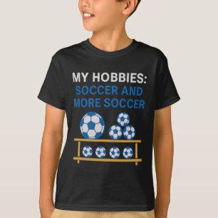 Camiseta Meus Passatempos Futebol E Mais Futebol Fã Design