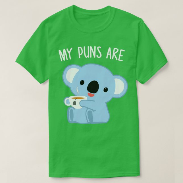 Camiseta Meus Peitos São Koala Tea Engraçado Qualidade Pun  (Frente do Design)