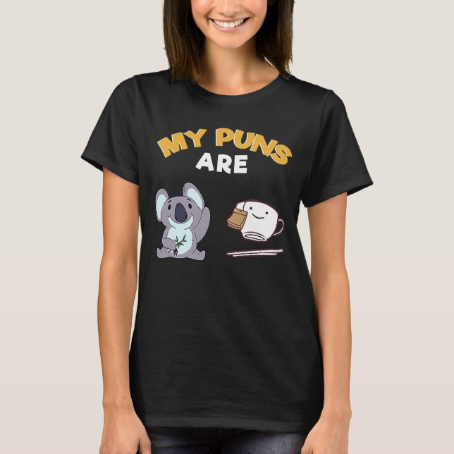 Camiseta Meus Peitos São Koala Tea Pun (Frente)
